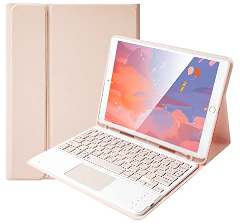 Lively Life Bluetooth Keyboard with Touchpad for iPad Air 11-inch (M3 2025 / M2 2024) & Air 4th/5th Gen & iPad Pro 11 inch (1st/2nd/3rd/4th Gen), Detachable Keyboard Cover, UK Layout - Pink