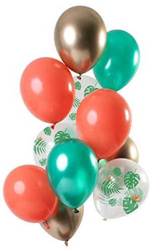 Folat 69376 Ballons Tropical Gem 30cm - 12 Stück Latex Helium Luftballon, Geburtstag Deko
