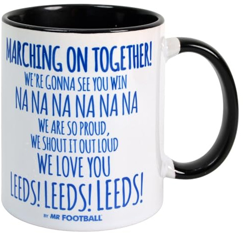 Bomblighters Leeds Mug Gift Marching on Together MOT Song Lyrics Chant Fan Cup