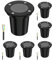 ledscom.de 6 Stück Bodeneinbauleuchte BOLI für außen, IP67, schwarz, rund, 108mm Ø, 1x GU10 max. 15W, gefrostet