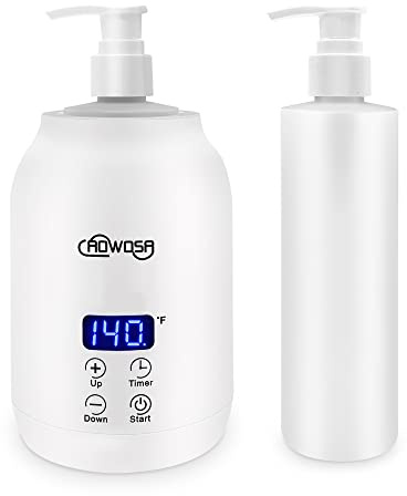 Chauffe-huile de massage électrique professionnel pour spa, chauffe-huile automatique, crème chauffante pour salon, salon de coiffure, maison, avec deux distributeurs d'huile (blanc)