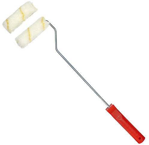 Dekton Radiator Roller Set 3pc-Ideal For Interior And Exterior Decorating| Includes Long Handle Roller,2 Foam Roller Heads| Ideal For Smooth, Professional Paint Finishes| For Use 4 Inches Roller Heads