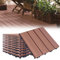 HENGMEI WPC Fliesen Terrassenfliesen 30x30cm Balkonfliesen Klickfliesen Bodenbelag mit klicksystem, 1m²/11 Stück, für Terrasse und Balkon, Braunlich rot