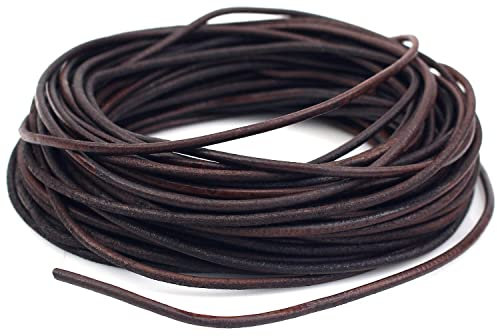 RUBY ca. 20m x 3mm Echtes Lederband Lederriemen,Classic Lederband Kette,Lederbänder für Ketten,Lederschnur für DIY-Schmuck Wie Armbänder,Halsketten und Uhrenarmbänder
