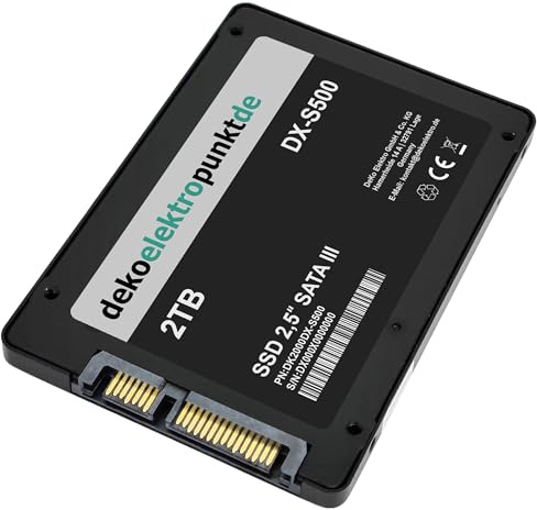 dekoelektropunktde 2 to SSD Disque Dur Convient pour HP Pavilion hdX9228 | Solid State Drive, Interne, Pièce compatible, SATA3, 2,5
