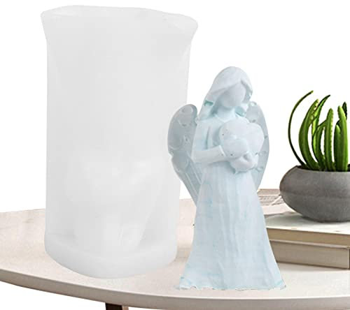 XGAGHB Engel Silikonform Kerze 3D Silikon Fondantform Kerzenform Gipsform-Kerzenform Silikon Kerzen für Duftkerze, Seife, Kuchendekoration