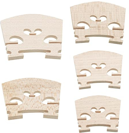 YINETTECH 10 Stück Violine Ahornsaiten Brücke Yard Ersatz 4/4 3/4 1/2 1/4 1/8 Violine String Bridge Instrument Zubehör Teil 20 g