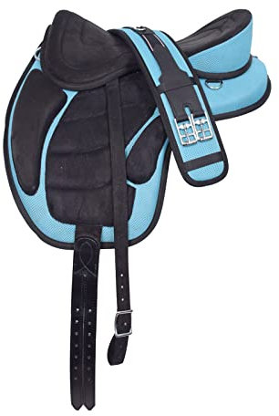 WILD RACE Freemax Sattel Baumloser Sattel/Treeless Saddle Freemax Saddle (17, (Turquoise)