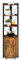COSTWAY 6-stöckiges Bücherregal, Standregal industriell, Hochschrank schmal mit 4 Ablagen & verstellbaren Regalen, Küchenschrank Eckschrank platzsparend, 48 x 32 x 180 cm (Braun)