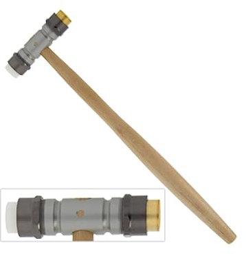 BUZZUFY Boley Kleiner kombinierter Hammer aus Nylon und Messing Uhrmacherwerkzeug, Braun, Deutsch