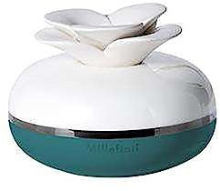 Millefiori Airdesign Diffuser Blume in der Farbe Green, Fassungsvolumen ca. 130ml, Keramikaufsatz Blume für die Duftverteilung, 1BFGR