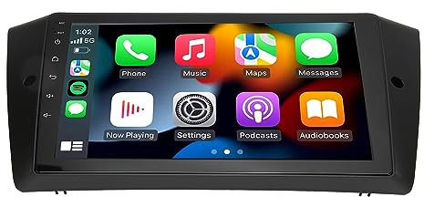 9-Zoll-IPS-Touchscreen-Autoradio-Receiver für Auto CarPlay GPS-Navigation WiFi Wireless CarPlay und für Auto, WiFi und GPS-Navigation