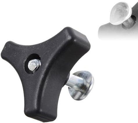Dreieck Griff Knauf Mutter Schraube, Rasenmäher Flügelmutter Schraube Bolzen, Rasenmäher Griff Knöpfe Mutter Bolt, Dreieck Griff Drehknopf-Schraube Bolt, Universal-Rasenmähergriff, Schwarz