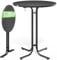 Casaria® Table de Bar Grise Ronde Ø80 cm Pliable Haute de 110 cm Plateau de Table en MDF Mange Debout Table d'appoint