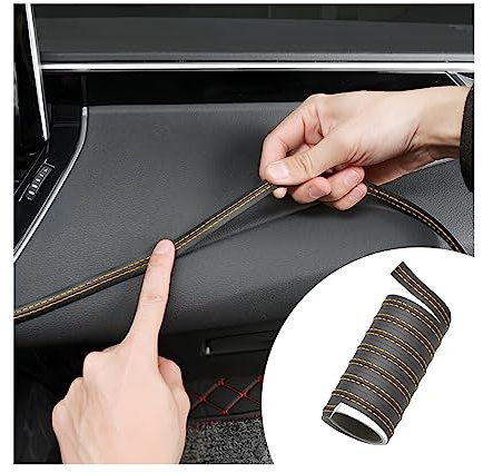 Adunsiaoto Auto Innenraum Line Flexible Strip Trim, Flexiblem Innenraum Dekorative Streifen Line Interior, Auto Innenraum DIY Strips, für die meisten Auto(Gelb)