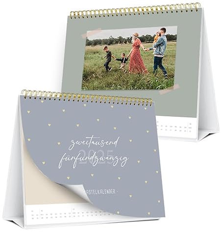 Stehkalender 2025 selbst gestalten I Fotokalender zum Aufstellen I Kalender zum Selbstgestalten I Foto Bastelkalender DIY I Monatskalender als tolle Geschenkidee zu Weihnachten oder Geburtstag