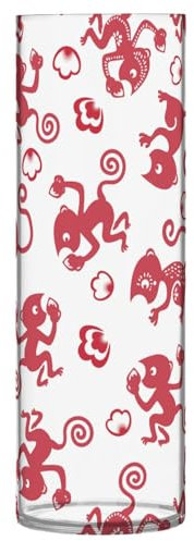 Red Monkey Kunststoffvasen für Tafelaufsätze, 30 x 9 cm, schwimmender Kerzenhalter, moderne kleine Vasen für Blumen, Tafelaufsätze, Bücherregal, Hochzeitsdekoration