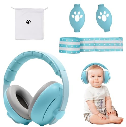 Mineup Auriculares Antirruido Para Bebés, 2in1 Cascos Antiruido Bebés, Protección Auditiva Bebé Auriculares, Orejeras Para Bebés Para Recién Nacidos, Orejeras Reductoras De Ruido Niños