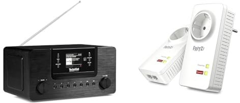 TechniSat DIGITRADIO 570 CD IR – Stereo DAB+ Internetradio & AVM Fritz!Powerline 1220 Set