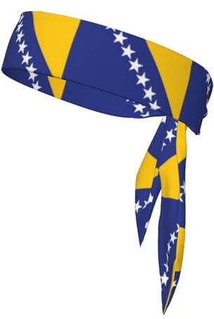 WZYWHJ Stirnband mit Flagge von Bosnien und Herzegowina, Sport-Kopfband, Stirnband für Damen und Herren, Haarband für Laufen, Workout, Fußball