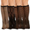 AOZUO 4 pares calcetines medias mujer,calcetines altos mujer,medias rejilla mujer calcetines hasta la rodilla mujer medias altas hasta la rodilla medias de red para mujer calcetines de pantorrilla
