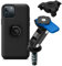 Quad Lock Motorcycle Fork Stem Phone Mount Kit with Vibration Dampener and iPhone 12/12 Pro MAG Case