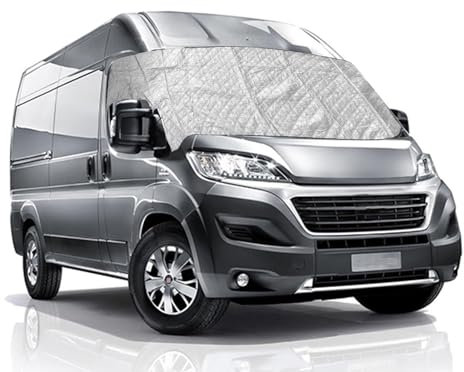 Protección Solar Parabrisas Coche para FIAT DUCATO, Protección Solar Exterior Parabrisas Alfombrillas térmicas Impermeable UV-Proof protección Solar Coche Parasol Cubierta del Parabrisas