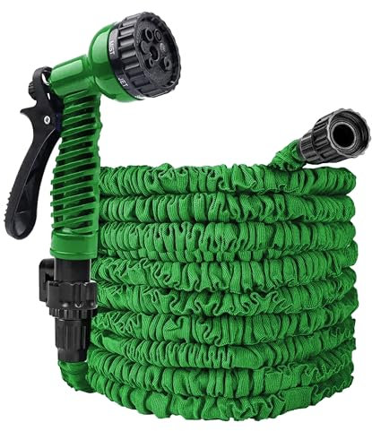 Flexibler Gartenschlauch 30m mit 7-Modus-Bewässerungsdüse, Schnellanschluss und Anti-Verwicklung-Design - Robust, leicht und einstellbar für verschiedene Outdoor-Bewässerungsbedürfnisse