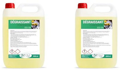 EQM SOLUCIONES QUIMICAS | ECO-109 | 5 L | Dégraissant Concentré Multisurfaces | Cuisines, moteurs, machines, sols industriels, garages, etc. | Dégraissant haute efficacité (Lot de 2)