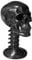 SONGBATE Großer Totenkopf-Brillenständer, kreativer Brillenhalter, Totenkopf-Skulpturen, Sonnenbrillenhalter für Zuhause, Eingang, Büro, Nachttisch, Schreibtisch (schwarz)