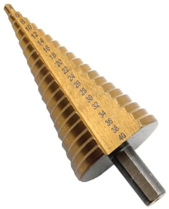 1 stücke HSS Stufenbohrer 4mm-40mm Titan Schaft Holzbearbeitung Elektrowerkzeuge Schaft