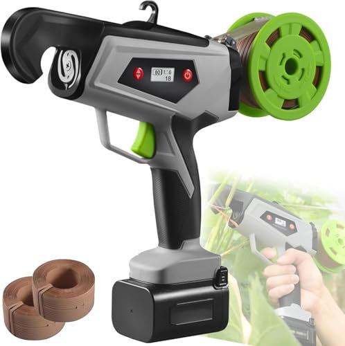 XCSCUK Outil de Liaison végétale, Machine à attachement de Vigne végétale électrique, pour Les légumes, Fruit, Plante, Cucumber
