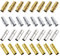 Zzcy 32 Stück Armband Verschluss 4mm Magnetverschluss Armband Gold&Silber Halskette Schnur VerschlüSse Leder Endkappen zur Schmuckherstellung