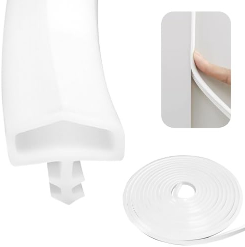Storystore Türdichtung 12mm x 15m TPE Türrahmen Dichtung Weiß | Türgummi Zimmertür, Zimmertürdichtung Gummidichtung Dichtband Zarge für Türen Fenste Schalldämmung, Stoßschutz