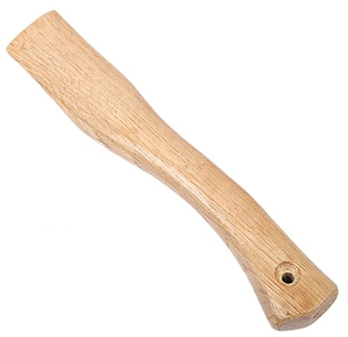 DAGLLGEW Manche de pioche, manche de hache courbé en bois 11 pouces remplacement avec trou suspension, hache remplacement