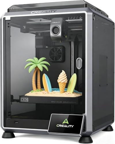 Creality K1C 3D Printer, 600mm/s High-Speed Auto Leveling Clog-Free Robust Direct Extruder K1 SE Upgraded 3D Printer with AI Camera, 300°C Printing Silent Mode Support Carbon Fiber Filaments