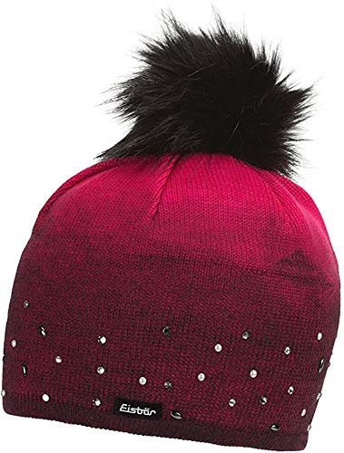Eisbär Mütze - Dip Dye Lux Crystal mit Schmuck-Elementen (pink 442)