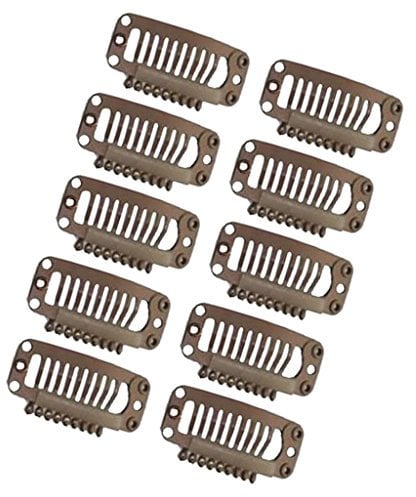 Sharplace clips Perücken Clips Haarclips Haar Extensions Haarverlängerung 5/10/20pcs, Braun