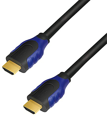Logilink CH0061 HDMI Cable Standard High Speed with Ethernet for Resolutions up to 4096 x 2160, Ultra HD and 3D Black, 1 m