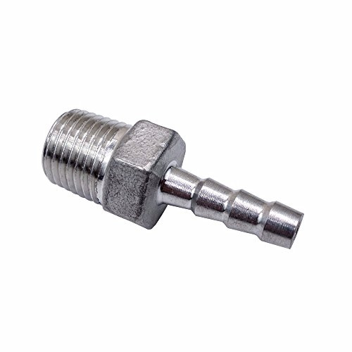 Tubo Barb Acciaio Inox SS304 Filettatura Maschio Raccordo Raccordo Connettore BSP per molti tubi diversi 1/8-1/2 (1/4 x 6 mm)
