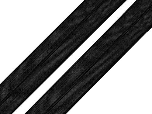maDDma 1m Falzgummi 20mm Faltgummi elastisches Einfassband Schrägband Saumband Farbwahl, Farbe:Graphitgrau