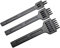 3 Piezas Perforadora de Cuero, Perforadoras Herramientas Artesanales, Herramientas Perforación Dientes Cuero, Profesional, DIY, Metal, 2/4/6 Diente, para Cinturón, Cuero, Tarjeta, Caucho (4 MM)