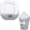 Bellochi Set 2in1 Babynest und Einschlagdecke, Baby Nestchen Set, Babynestchen - Erstausstattung Babynestchen Neugeborene, Junge - mädchen 100% Baumwolle - Polaris