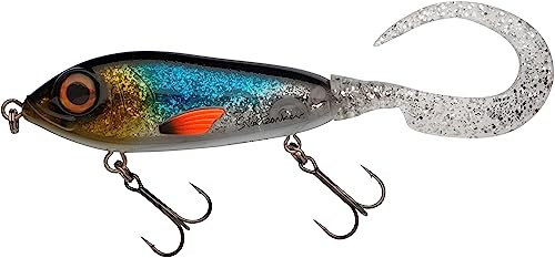 Abu Garcia Svartzonker McMy Tail Jerkbait - klares, schlagfestes ABS, umweltfreundlich beschwert, realistischer 3D-Effekt, entwickelt in Schweden für das Süß- und Salzwasserfischen, Blue Sunrise 20 cm