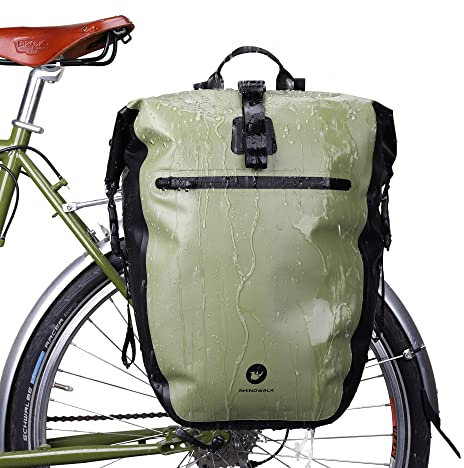 WILDKEN Bike Pannier Bag Waterproof 27-30L Expandable Bicycle Backpack Bike Rear Rack Bag Cycling Back Seat Bag Storage Rucksack for Travel MTB
