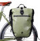 Wildken 3 in 1 Fahrradtasche für Gepäckträger, 100% Wasserdicht Fahrradrahmentasche, Multifunktional Fahrradrucksack/Hintertasche/Seitentasche/Umhängetasche/Rücksitztasche/Pendler-Tasche(Grün)