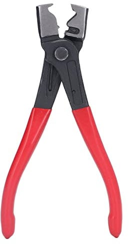 Fafeicy 18 cm / 7,09 Zoll R Typ Schlauchschellenzange, Kragenzange aus Kohlenstoffstahl, Autoklemmzange mit 10 cm / 3,94 Zoll griff, für die Kfz-Wartung, Design des Typs R