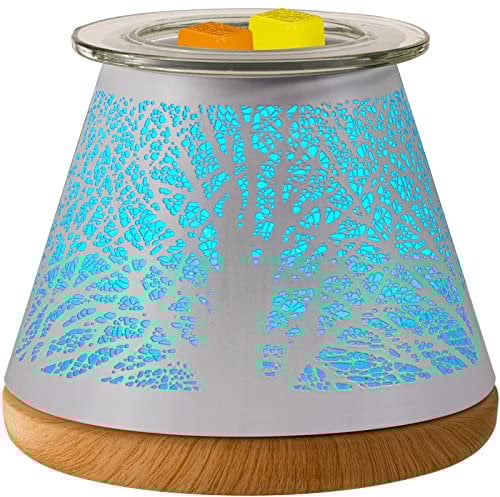 HIEODPRO Wax Melt Warmer with 7 Colors Lighting Changing Wax Burner Candle Warmer for Home Office Gifts Decoration