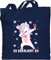 Shirtracer Baumwolltasche - & Alkohol Damen - Es eskaliert eh Festival Saufi Party Malle lustig I Party Einhorn Dabbing - Unisize - Navy Blau - sauf wein bag alki trink einkaufsbeutel saufen polter