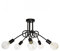 Light-Home Edison Deckenbeleuchtung Lampen Deckenlampen - Deckenlampe Industrial für Wohnzimmer Schlafzimmer und Esszimmer aus Metall - Pendelleuchte 5-Flammig - Schwarz